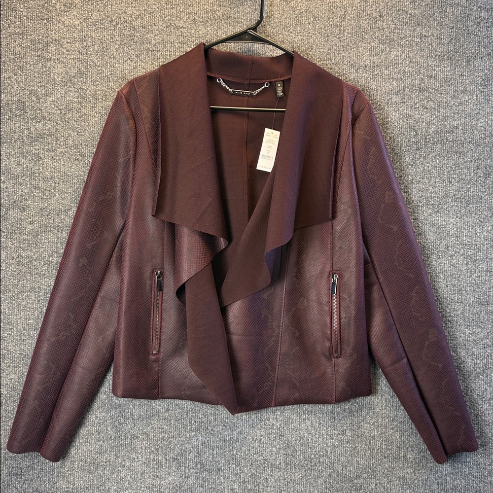 White House Black Market Women’s Deep Beautiful Burgundy Blazer
